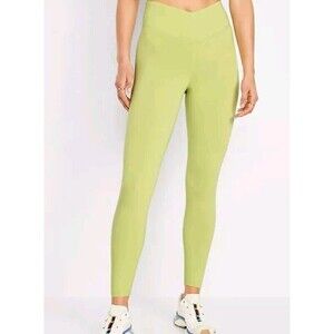 NWT Women's Old Navy Extra High Waisted PowerChill 7/8 Leggings Size XS Citrine
